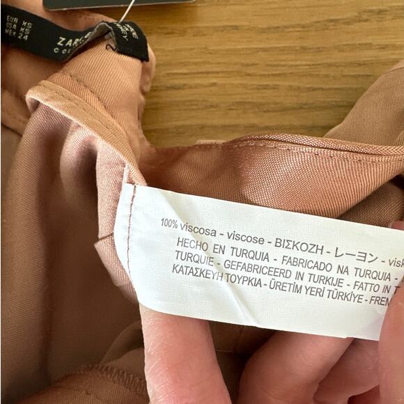 Zara Basic - Straight Leg Side Stripe Pants in Peachy Copper - Picture 4 of 5